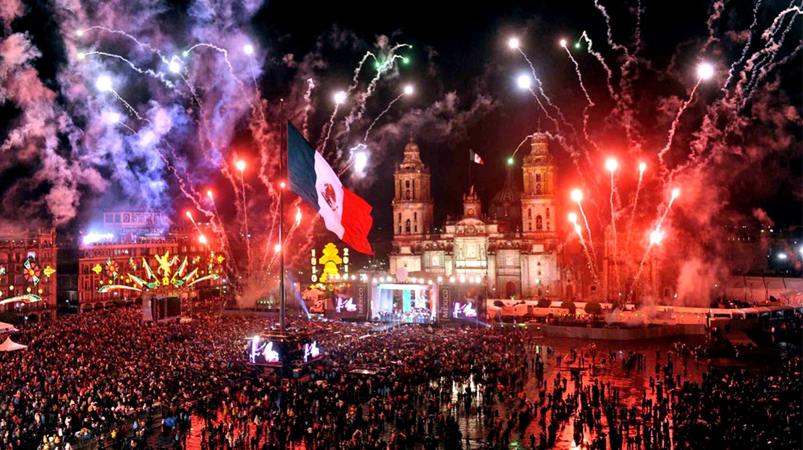 Celebration of Independence Day in Mexico