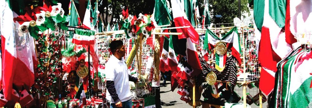 independence day mexico flags and decorations